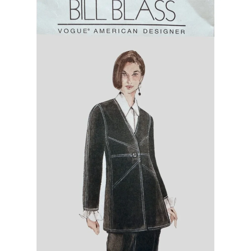 Vogue Designer Bill Blass Sew Pattern Gorgeous Jacket Skirt Pants (18-22) UCFF